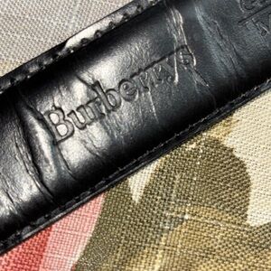 Burberry Black Belt with Gold Buckle